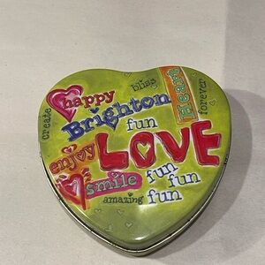 Brighton Jewelry Embossed Heart Box Tin EMPTY